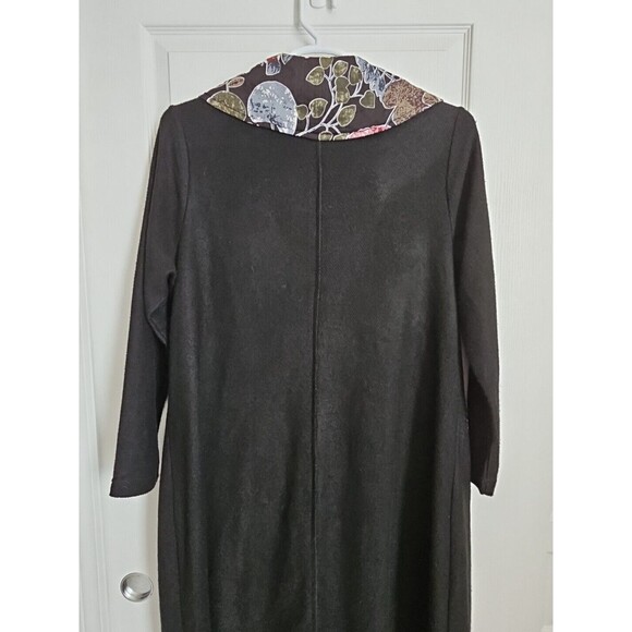 Pretty Angel Floral Knit Duster XL Black Whimsygoth Mixed Media Cardigan - Picture 14 of 16